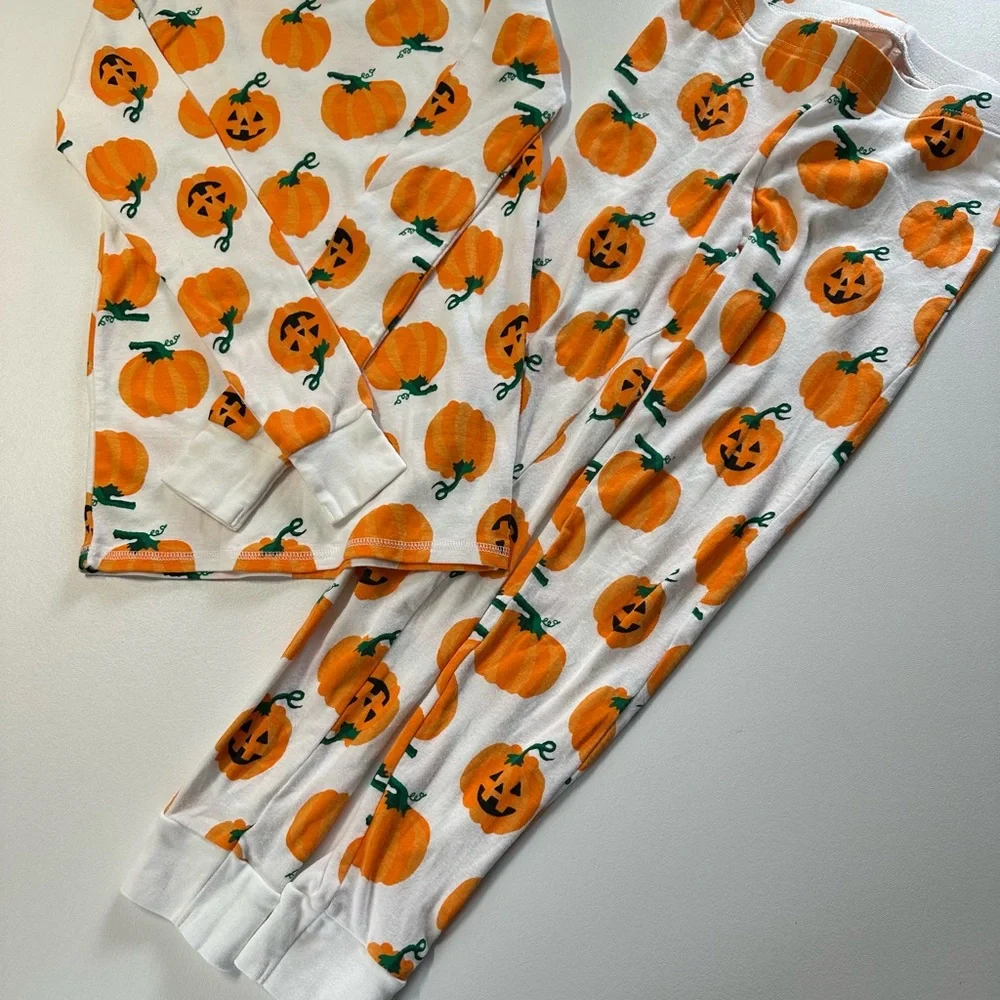 Old Navy‎ kids unisex extra large (12) snug fit pajama set pumpkin patch print